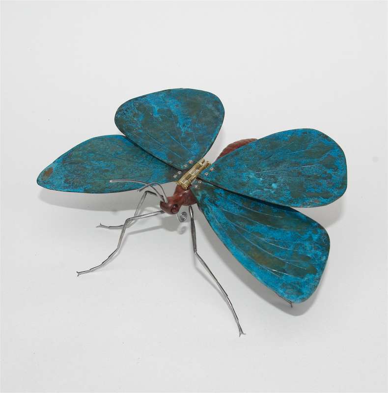 Folding Blue Butterfly - front view